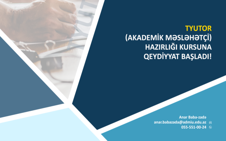 Akademik məsləhətçi olmaq istəyirsiniz?                    BU KURS SİZİN ÜÇÜNDÜR!