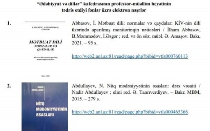 Kitabxana-İnformasiya Mərkəzinin rəqəmsal məlumat bazaları zənginləşir