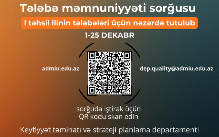 ADMİU-da tələbə məmnuniyyəti sorğusu